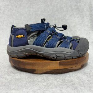 Keen Blue Sandals with Protective Toe Cap and Bungee Lacing